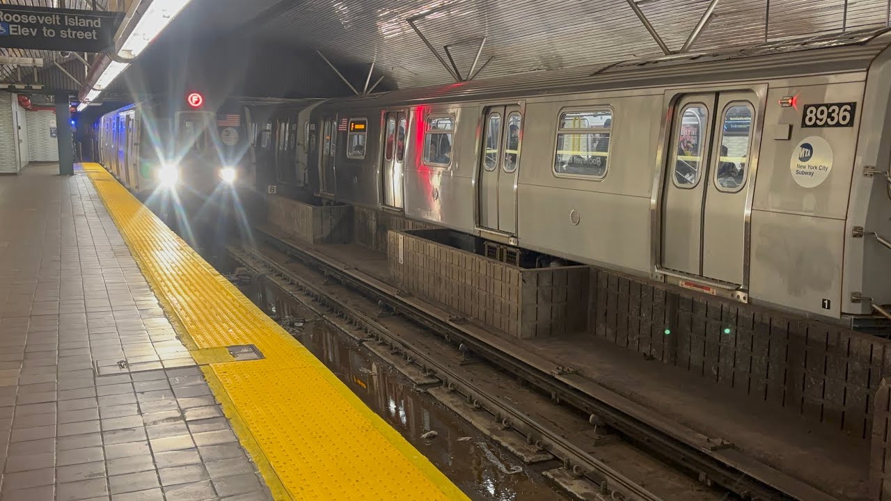 R160 F train action at Roosevelt Island: IND 63rd Street Line (Before F/M swap 