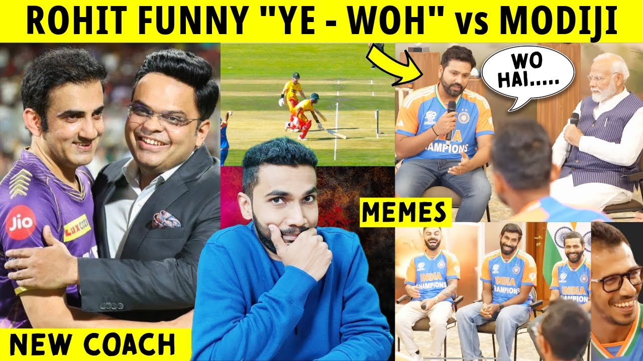 GAUTAM GAMBHIR NEW COACH 💀 ROHIT SHARMA FUNNY MOMENTS WITH NARENDRA MODI | IND VS ZIM T20