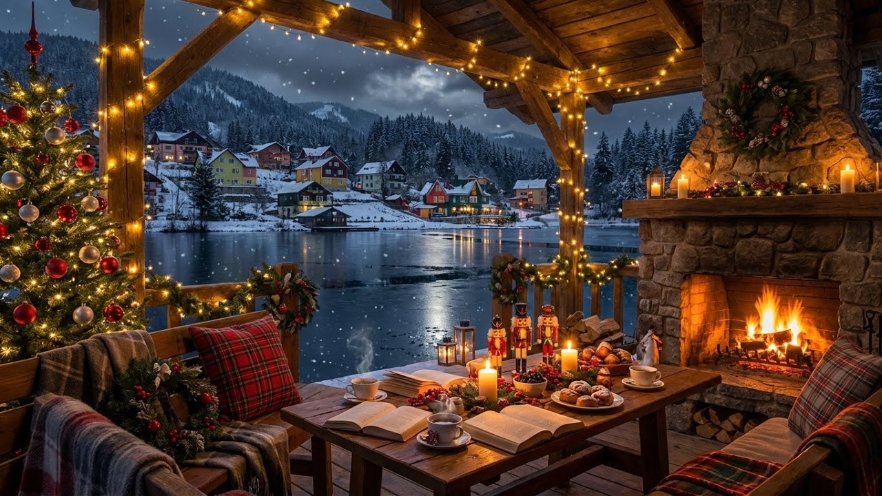 Dreamy Valentine’s Day Jazz ❄️ Romantic Winter Ambience & Crackling Fireplace for Relaxation