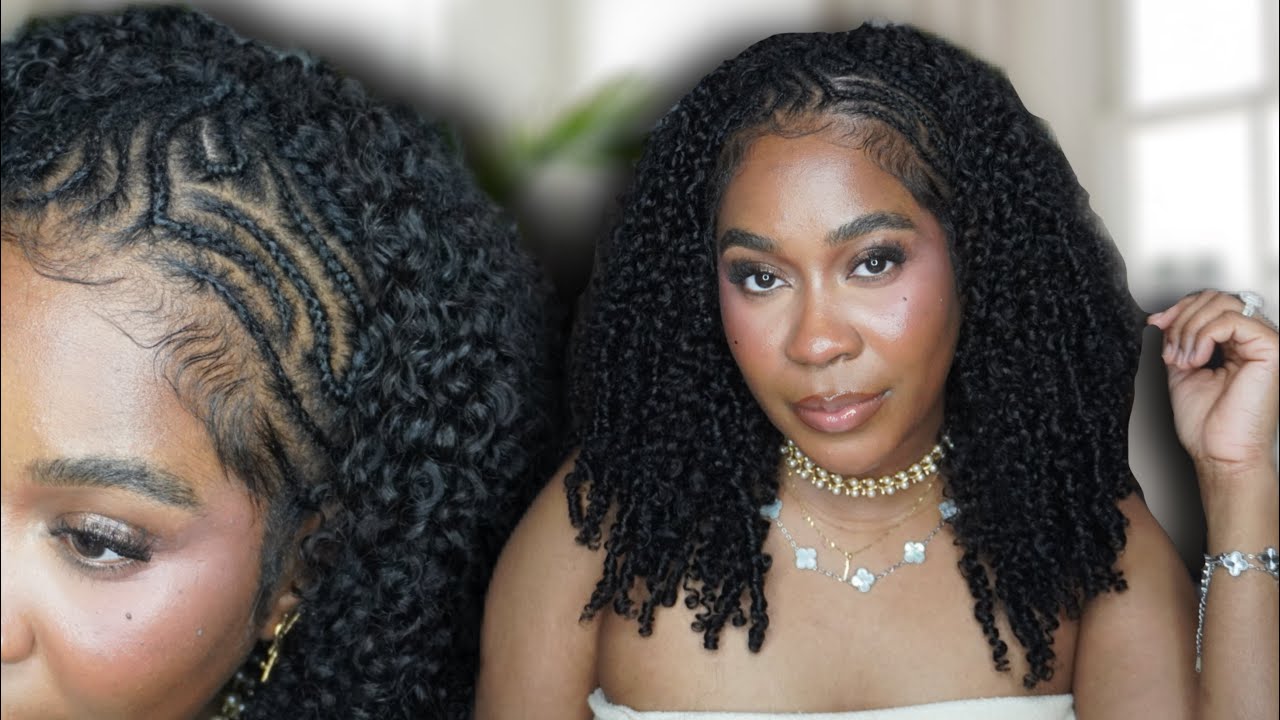 The BEST Extension for 4C - 4B Hair.. You Need This Now! + DIY Cornrow hairstyle | CURLSQUEEN
