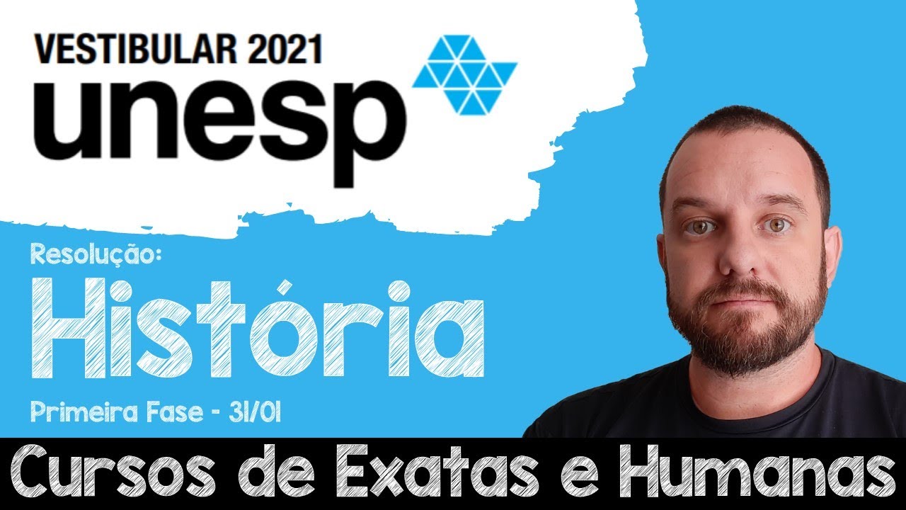 RESOLUÇÃO UNESP 2021 - História (Cursos das áreas de Exatas e Humanas) Primeira Fase Gabarito