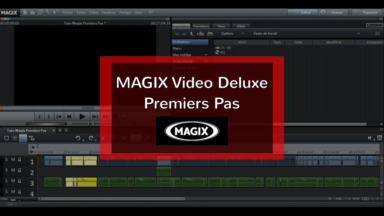 Magix Video Deluxe - Premiers Pas - Movie Edit Tutoriel pour débutants