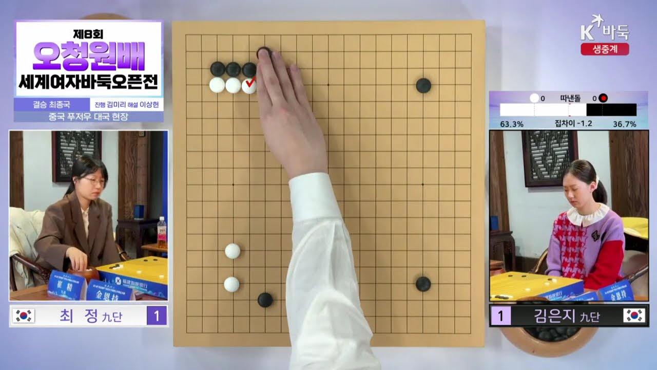 [최 정(1승) vs 김은지(1승)] 제8회 오청원배 세계여자바둑오픈전 | 결승 3번기 최종국