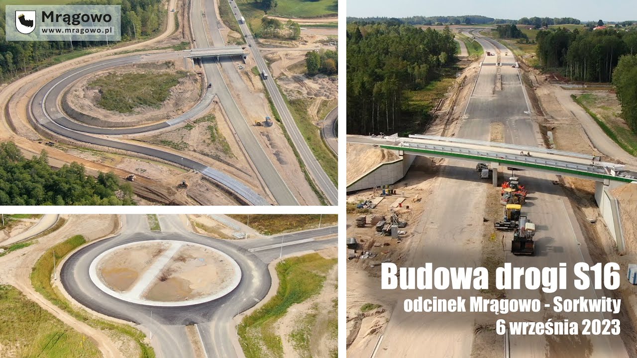 Budowa S16 Borki Wielkie - Mrągowo. 06.09.2023