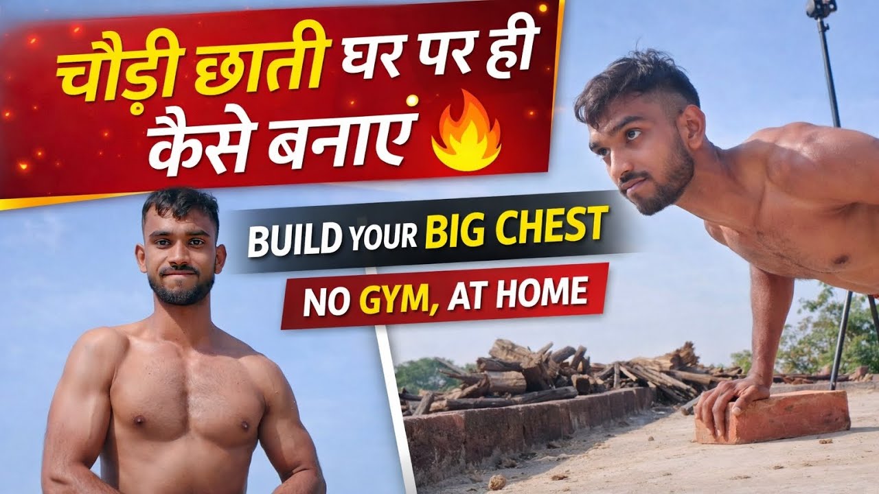 चौड़ी छाती घर पर ही कैसे बनाए। Build Big Chest at home ।No Gym Needed \ Chest workout at home 💪✅