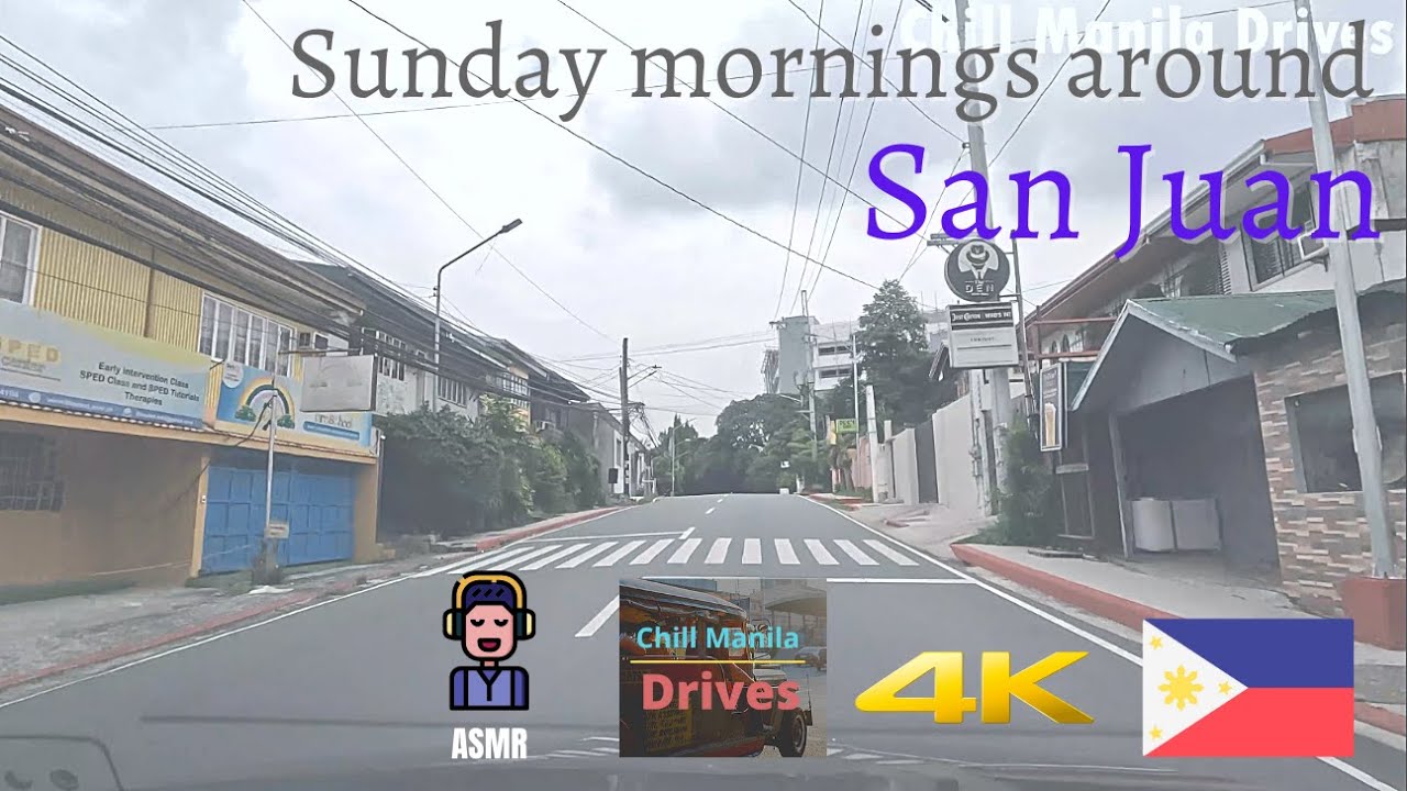 Sunday Morning Drive around San Juan - Chill Manila Drives 4K