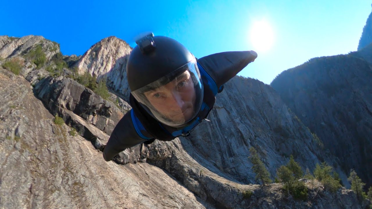 Incredible Wingsuit BASE Jump in the Backcountry of Canada