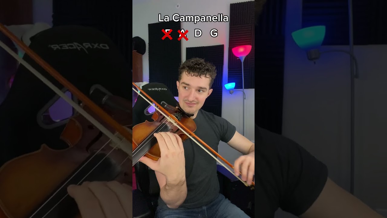 Playing La Campanella on the Violin with 1 STRING? #shorts