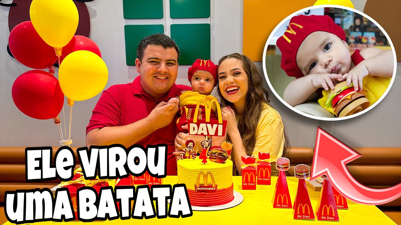 MEU FILHO VIROU UMA BATATA NO MESVERSÁRIO! 🍟😂 *dia das crianças*