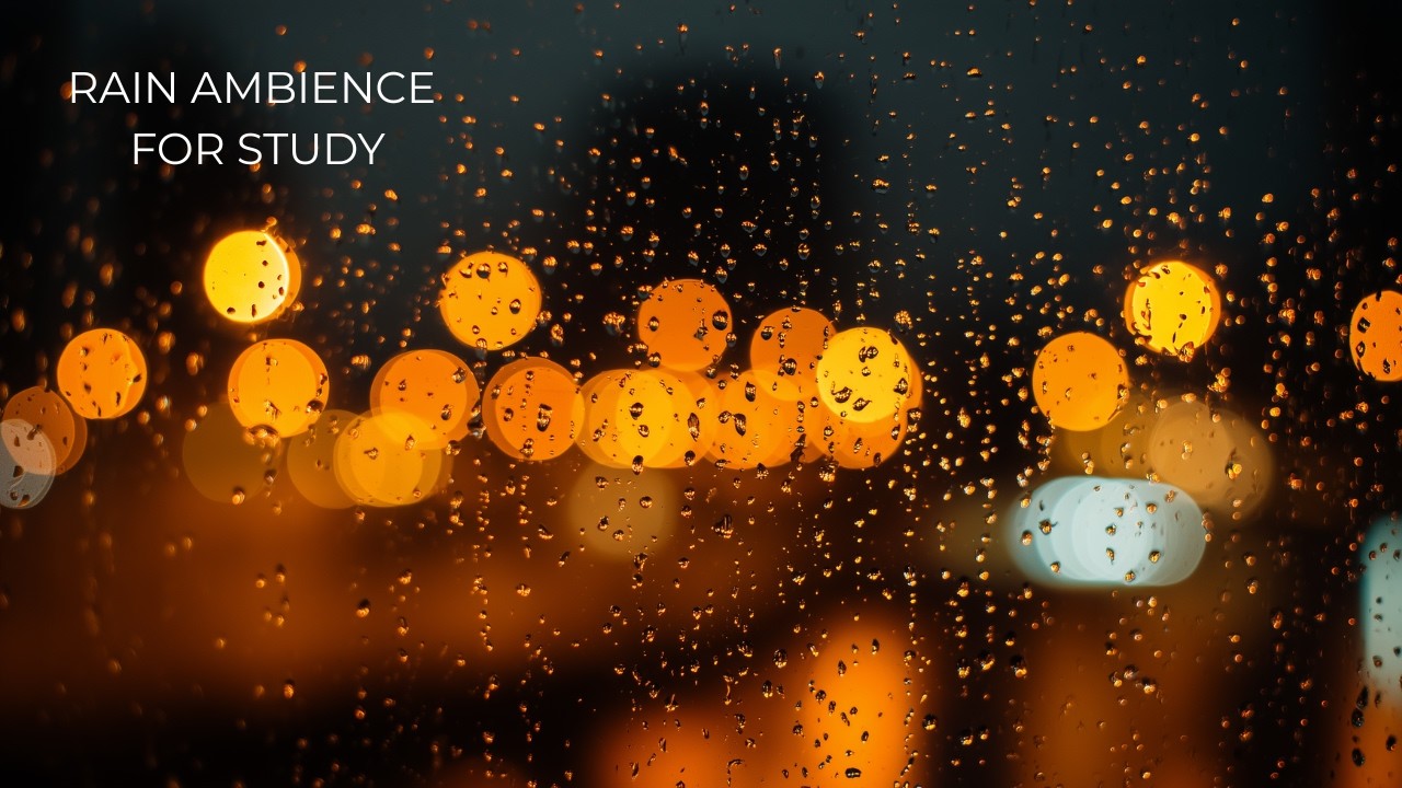 Soft Rain on Window for Reading and Focus – 2 Hours