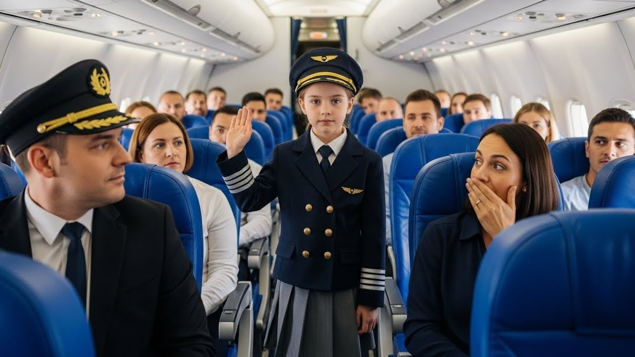 «¿Algún Piloto Militar A Bordo» el Capitán Gritó — Hasta Que Una Niña De 11 Años Levantó Su Mano