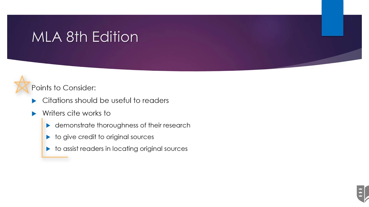 MLA 8th Ed. Basics