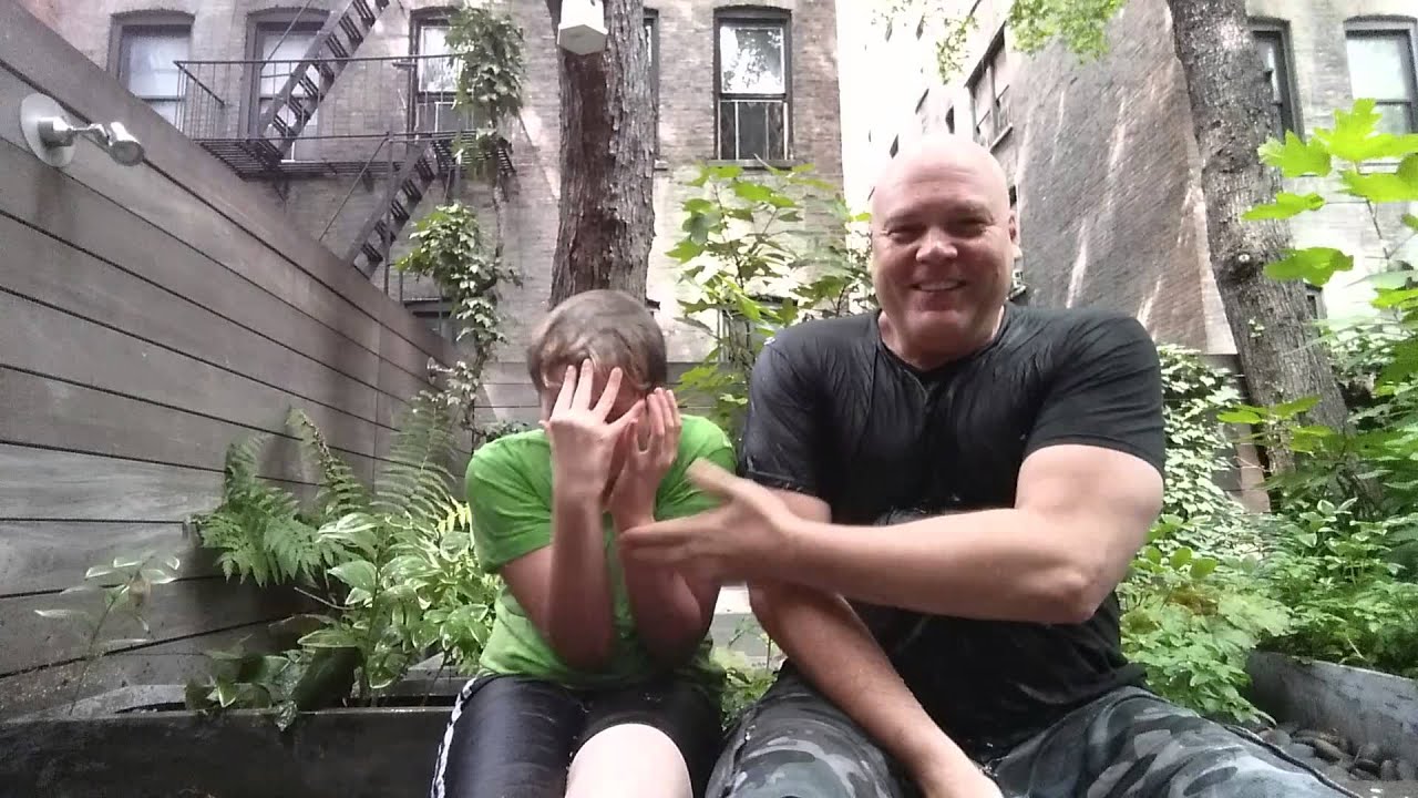 Donofrio and son bucket challenge