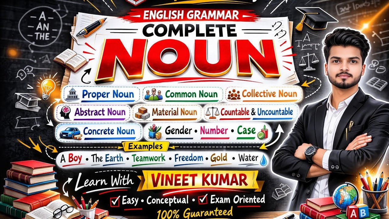 Noun One Shot All Concept & Rules | Noun English Grammar By PrepzoneLibrary 
