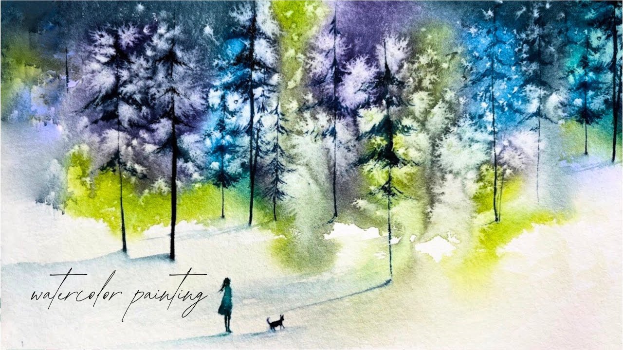 Magical Watercolor Forest | Relaxing & Easy Landscape Painting