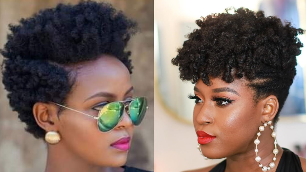 Natural hairstyles for twa,awkward length  and medium to long 4c hair compilation 2020