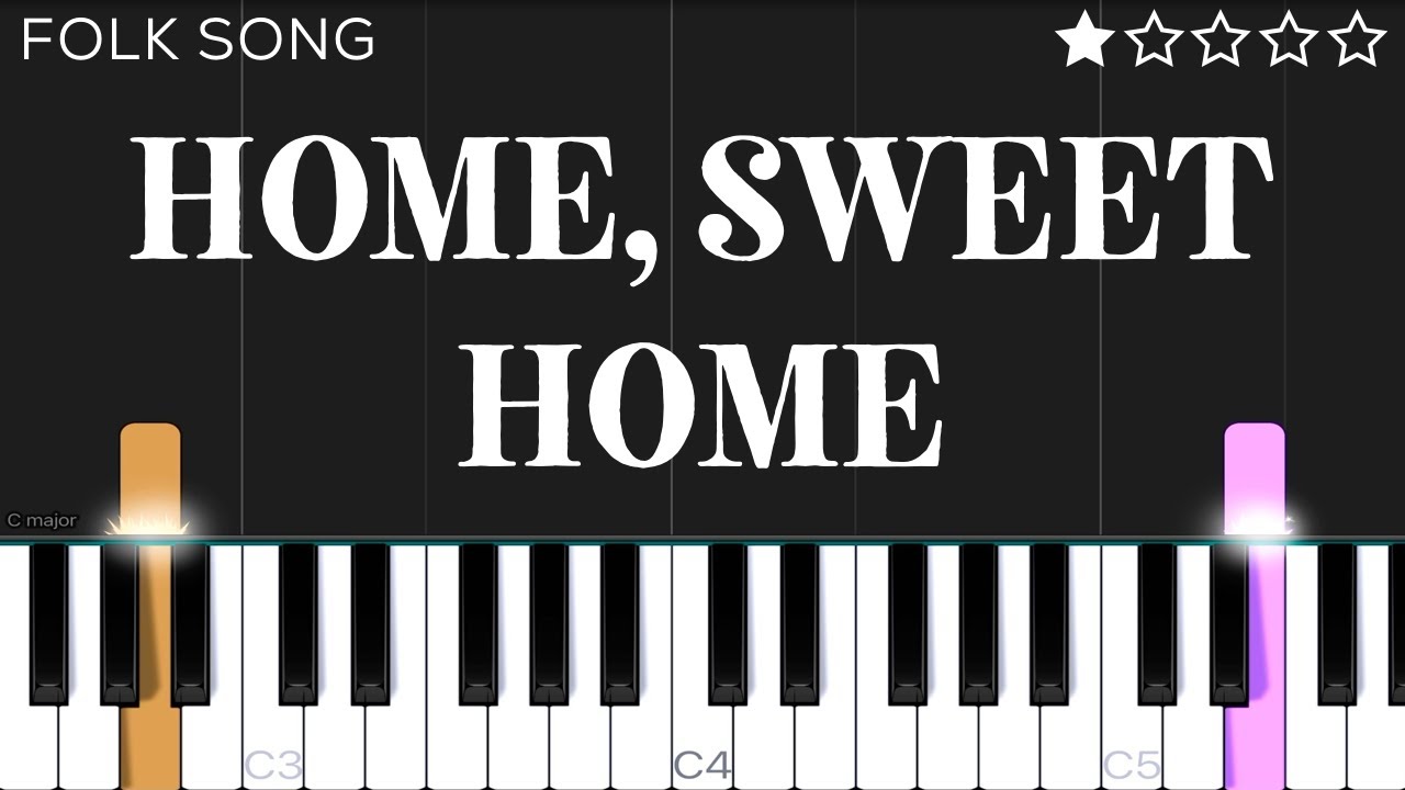 Folk Song - Home, Sweet Home | EASY Piano Tutorial
