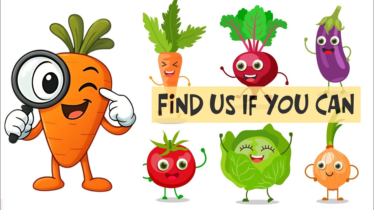 Giggle Garden Mystery – Find the 5 Odd Veggie & Fruit Friends!” 🍎🥬🫑🍅🥒 #puzzle #oddoneout #vegetables