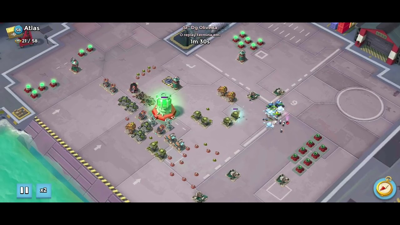 Boom Beach 2 ataques em 2 mapas curtam.