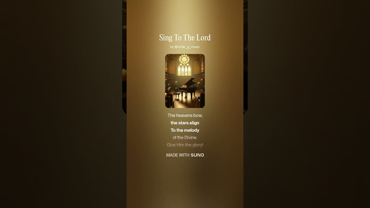 Sing To The Lord