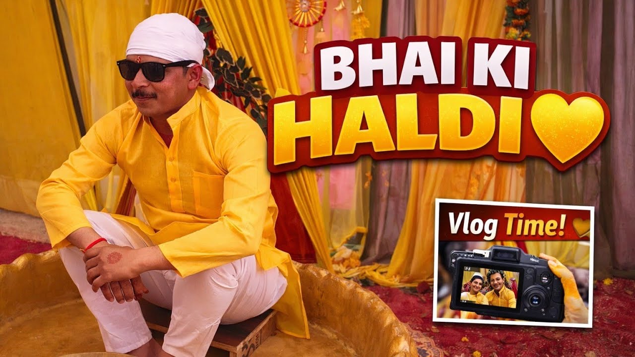 Bhai ko lagayi Haldi 😍 Haldi Ceremony Vlog | Indian Wedding Vlog