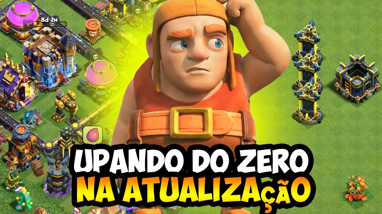 ATUALIZA&Ccedil;&Atilde;O CHEGOU E GASTEI TUDO NA MINHA VILA UPANDO DO ZERO NO CLASH OF CLANS!