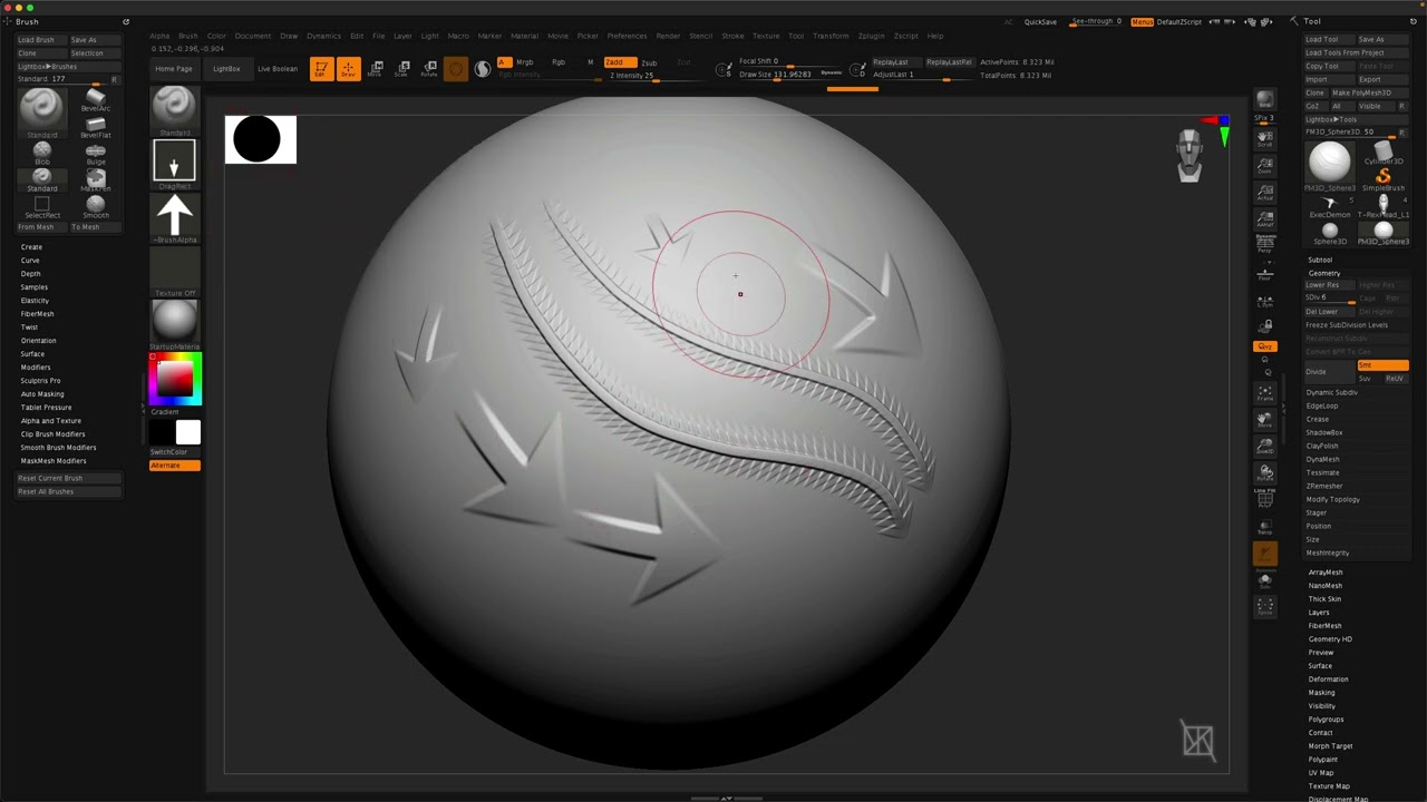 Intro to ZBrush 41  Alpha and Stroke Settings