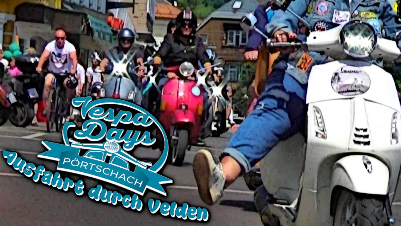 Vespa Ausfahrt durch Velden - VESPA DAYS 2023 in Pörtschach am Wörthersee
