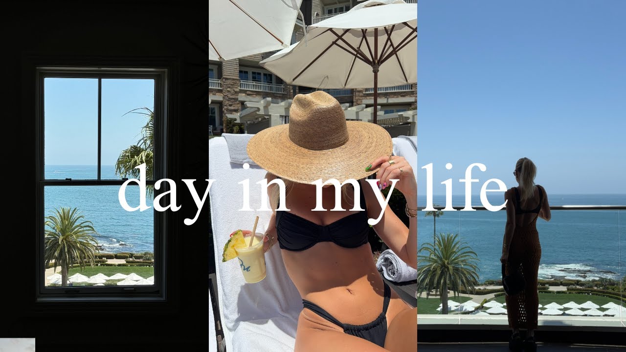 day in my life-- at home pilates abs, my go to breakfast recipe, rare beauty event at montage laguna