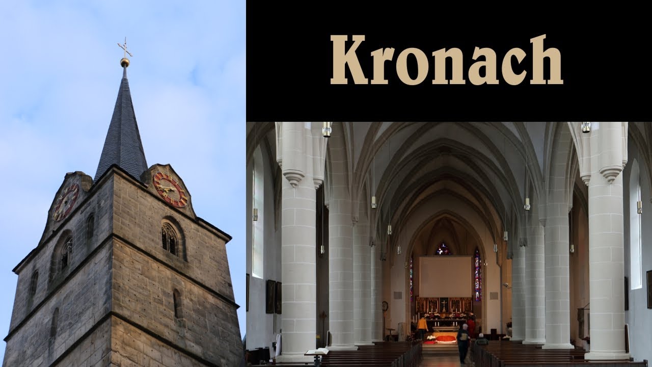 KRONACH (KC), Stadtpfarrkirche St. Johannes Baptist - Glocken einzeln und Vollgeläut (Turmaufnahme)