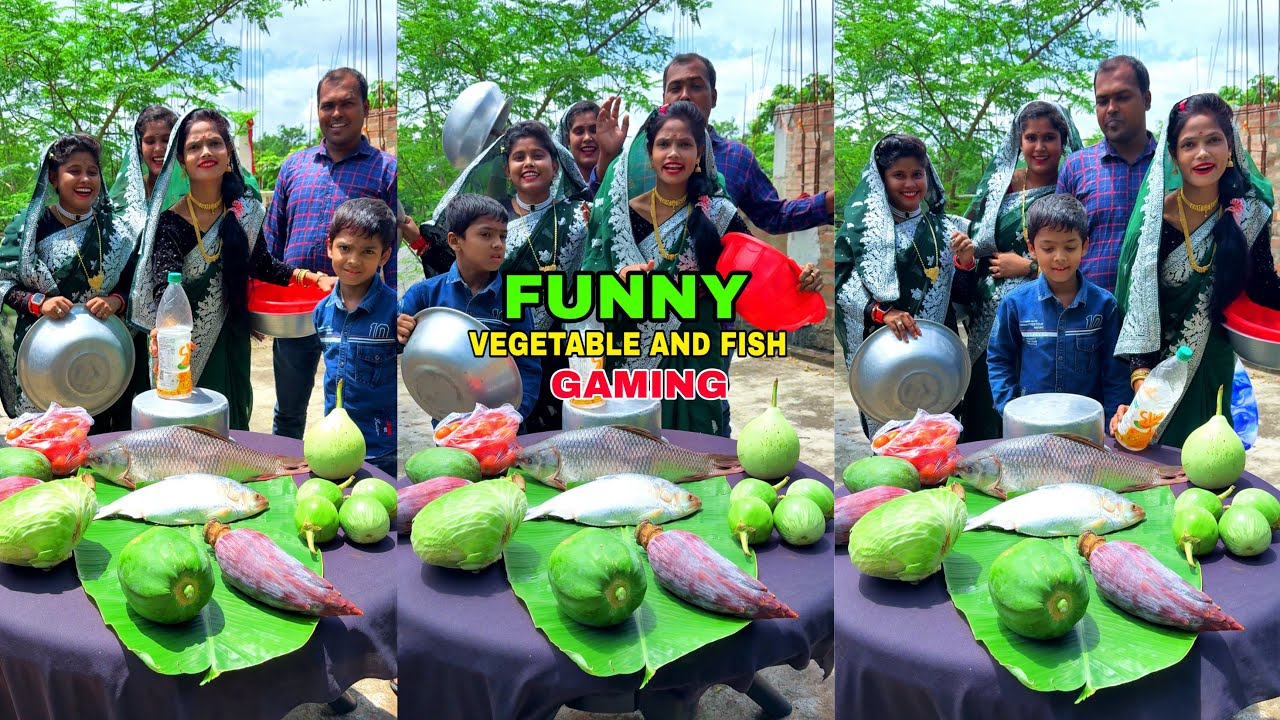 কাঁচা সবজি কাঁচা ইলিশ মাছ রুই মাছ নিয়ে যাও / Gaming Video #challenge #fish #vegetables 