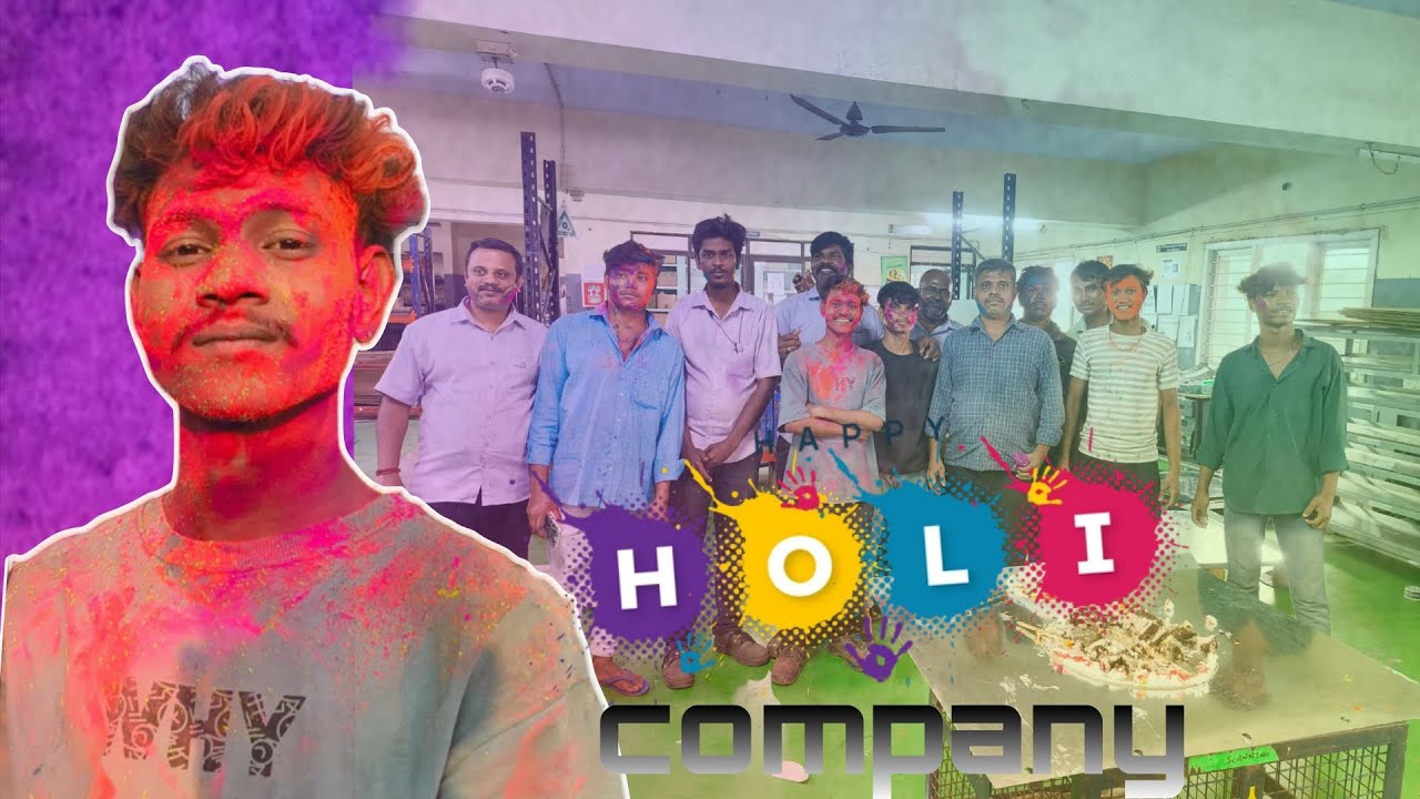 #company mai holi full enjoy 🫟❤️