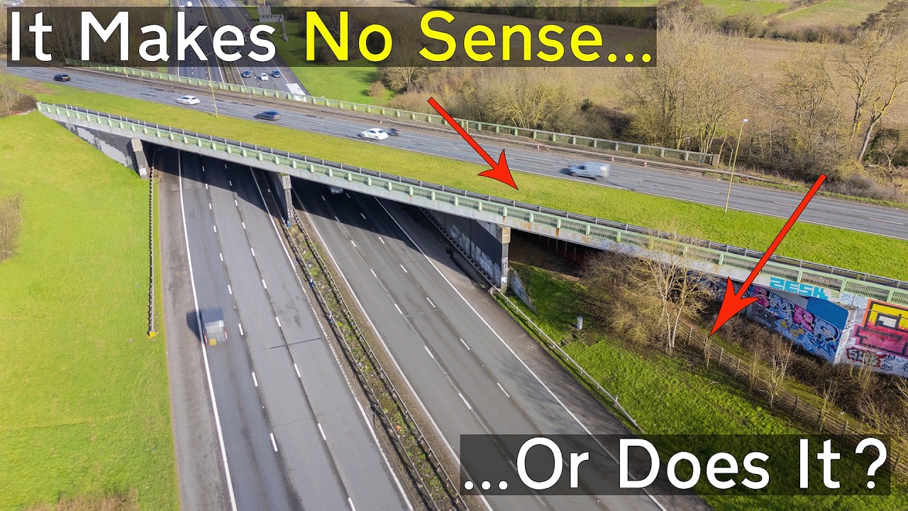 Explaining The PECULIAR FEATURES Of The A41/M1 Motorway Bridge That You DIDN'T NOTICE