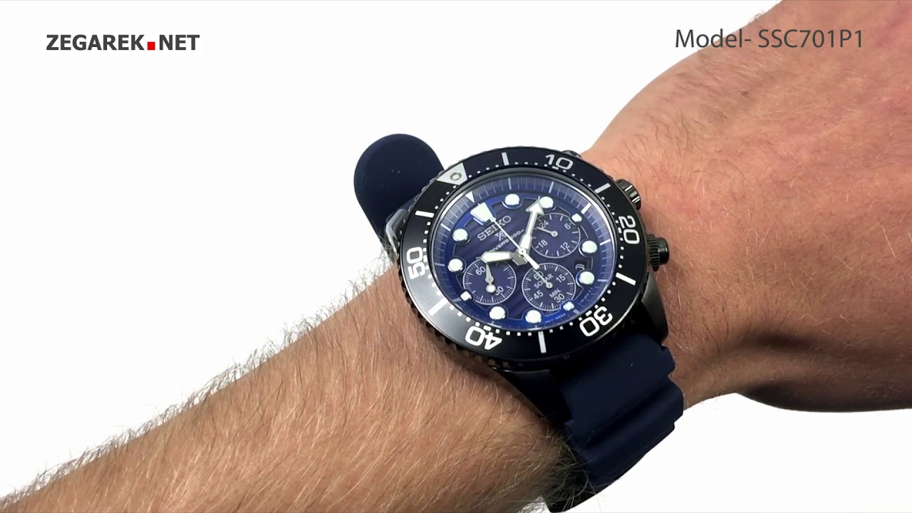 Seiko Prospex SSC701P1 Prospex Save The Ocean Diver Solar Chronograph 200m - Zegarek.net
