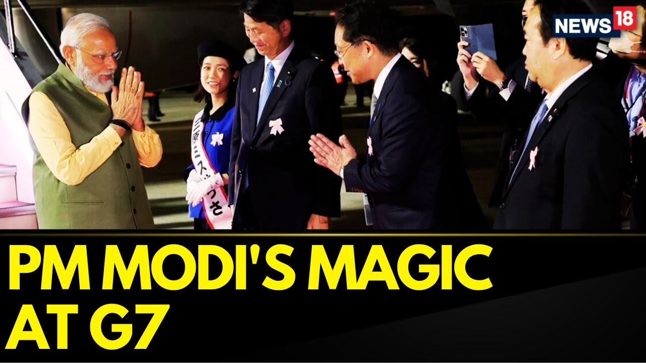 G7 Summit 2023 |  Prime Minister Narendra Modi Arrives In Hiroshima For G7 And Quad Summits | News18