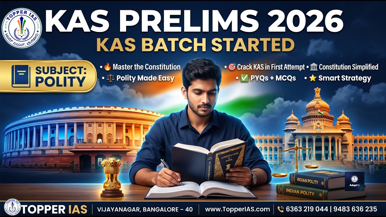KAS Prelims 2026 | Polity 2 | Batch Started | Crack KAS in First Attempt | Topper IAS