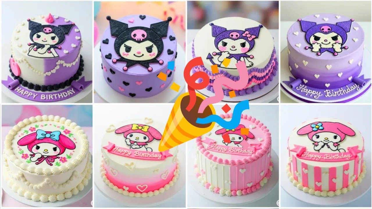 My melody and kuromi | The most beautiful girl cake 😱😱| happy birthday