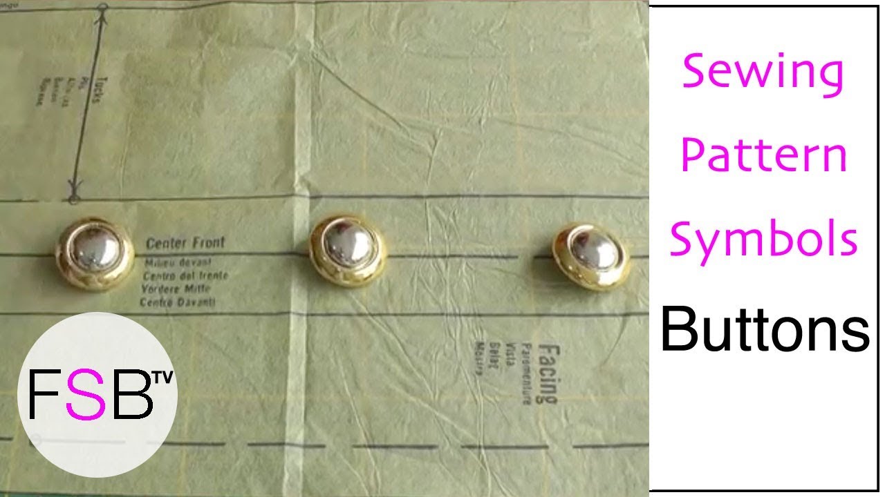 Sewing Pattern Symbols: Buttons
