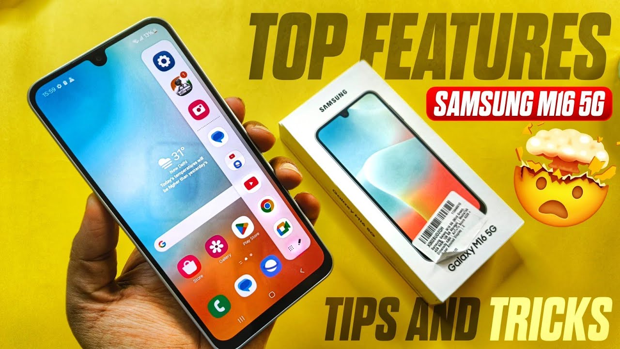 samsung m16 5g top features - NFC  & always on display ? 😍 | samsung galaxy m16 5g tips & trics