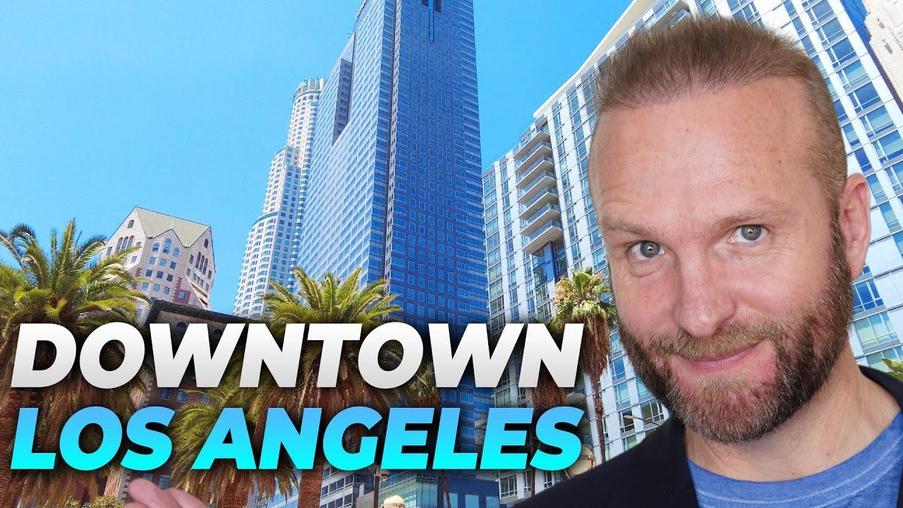 Walking tour of Downtown Los Angeles, California USA Travel Guide 🎧【4K】Binaural City Sound