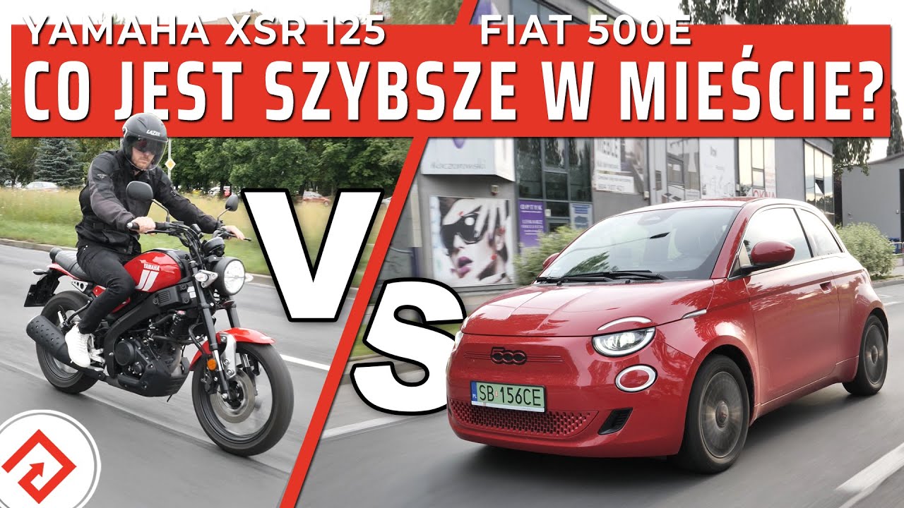 Yamaha XSR 125 vs Fiat 500e - wyścig z niespodzianką