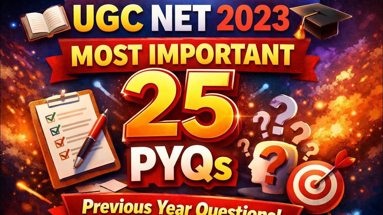 UGC NET 2023 ka most important 25 MCQ 
