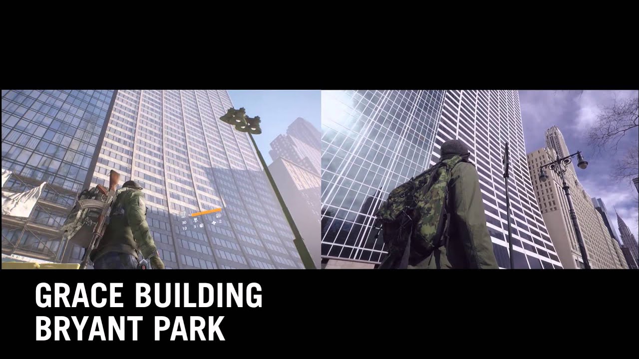 Tom Clancy's The Division Side by Side IRL Comparison