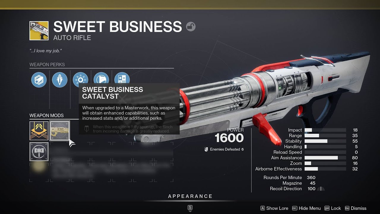 HOW TO GET SWEET BUSINESS CATALYST - DESTINY 2