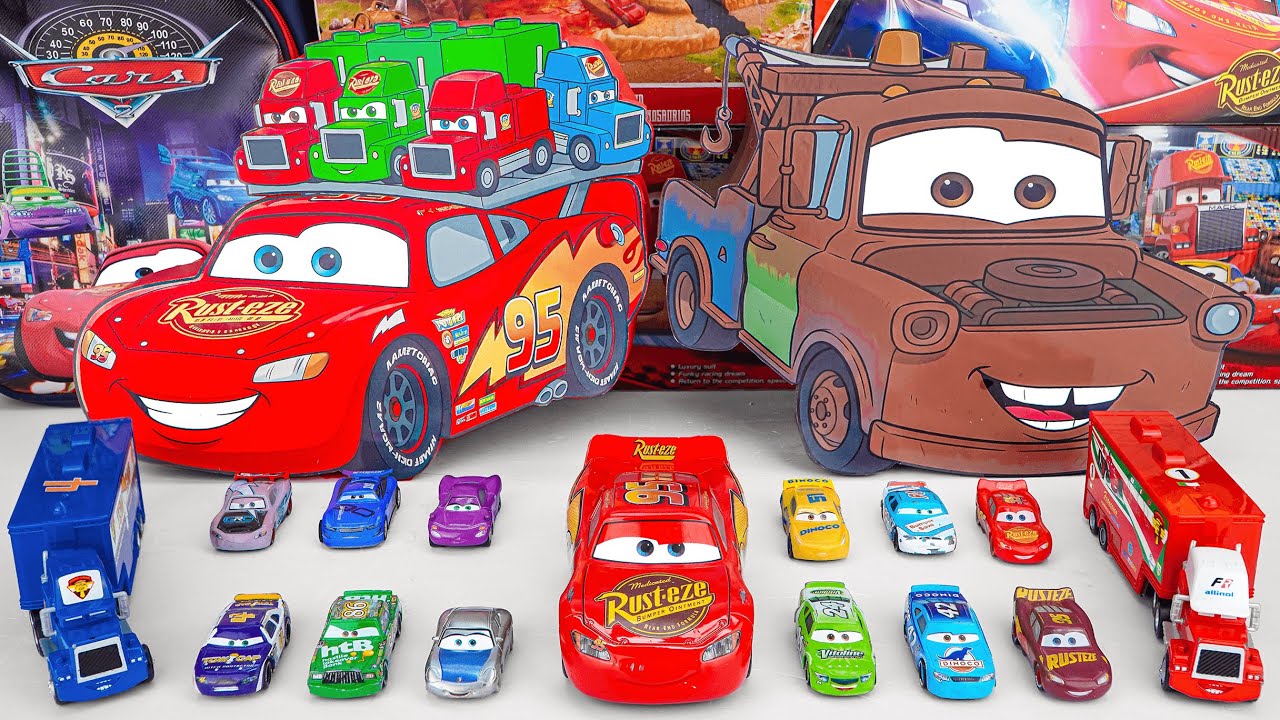 Disney Pixar Cars Unboxing Review | Lightning Mcqueen, Tow Mater, Doc Hudson, Sally Carrera, Cruz