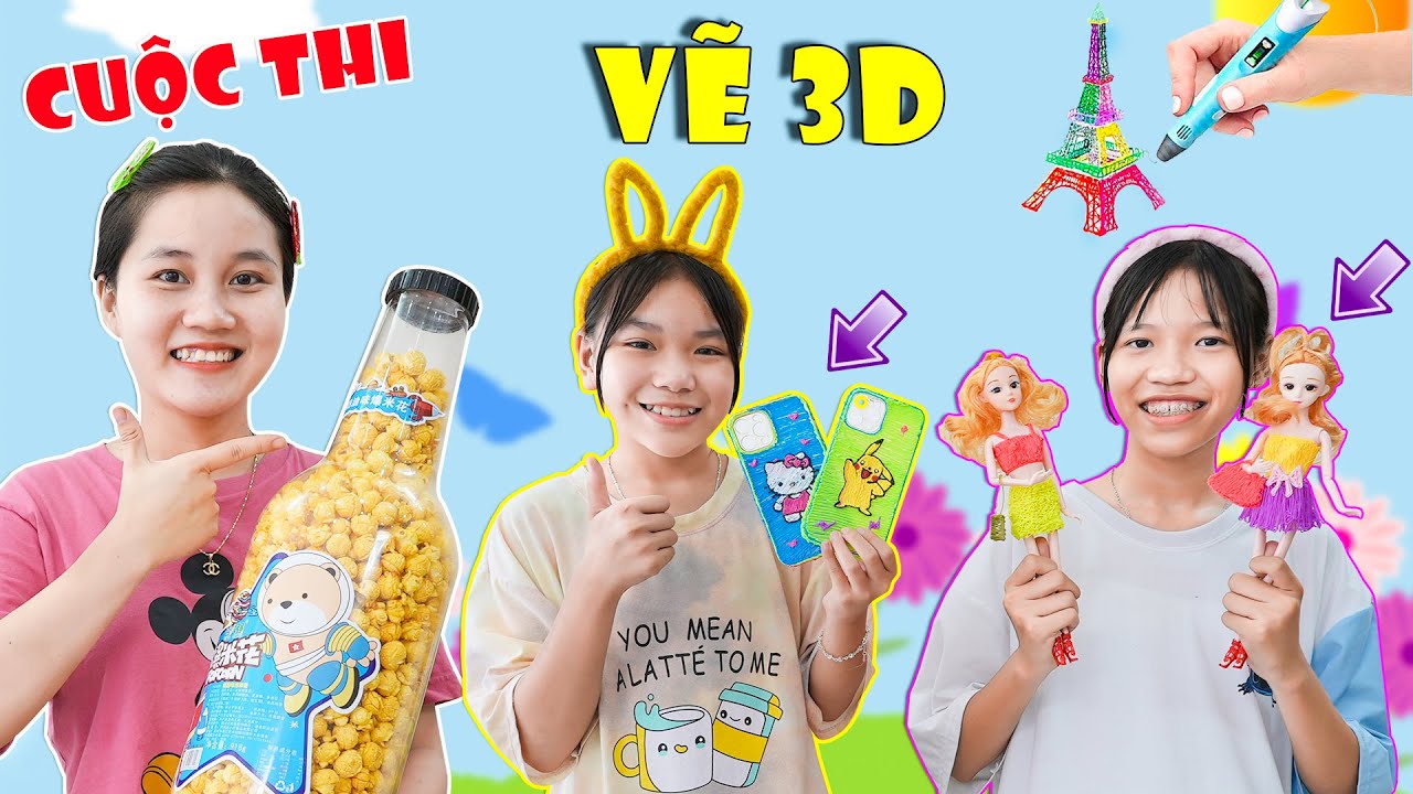 Tranh Tài Cùng Bút Vẽ 3D ♥ Min Min TV Minh Khoa