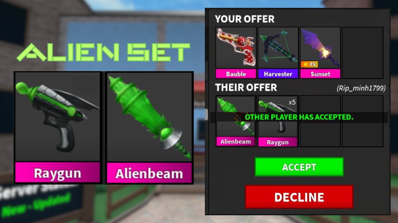 INSANE WIN ON ALIEN SET GODLY IN ROBLOX MM2! (ROAD TO GINGERSCOPE)