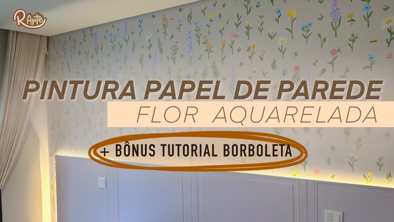 Tutorial pintura aquarela estilo papel de parede
