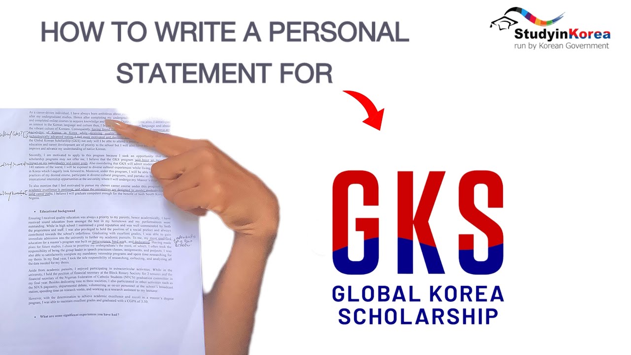 HOW TO WRITE A PERSONAL STATEMENT FOR GKS| GKS APPLICATION