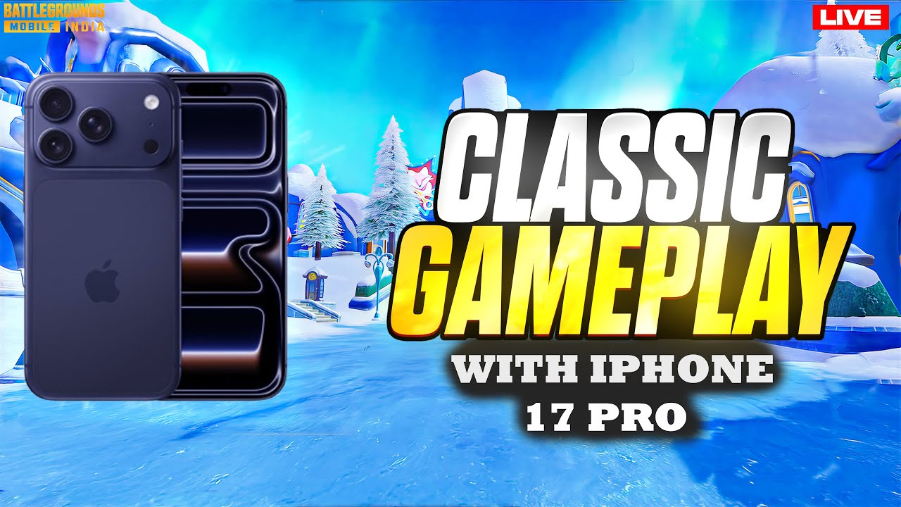 😎BGMI LIVE WITH 🔥 IPHONE 17 PRO  GAMEPLAY JOIN TEAMCODE #bgmilive #pubgmobile